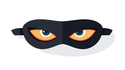Stealthy Thief Eye Mask Flat Icon Vector Illustration