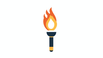 Professional Torch Icon Vector Illustration Isolated on White Background