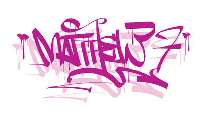 MATTHEW 7 graffiti tag style design