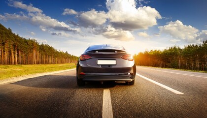 modern car on the road