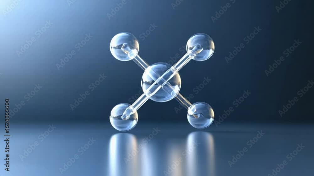 Poster Molecular Abstraction: A stunning visual representation of a molecule in a 3D rendering. This image evokes the precision of scientific discovery. 