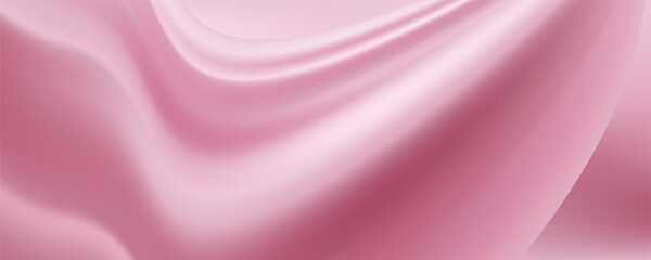 Crumpled pink silk fabric as background, top view