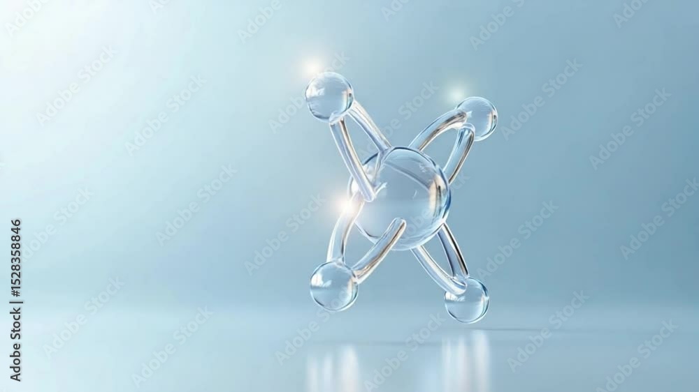 Poster Molecular Marvel: A captivating visualization of a molecular structure, shimmering with a celestial glow, offering a glimpse into the intricate beauty of scientific exploration and innovation.