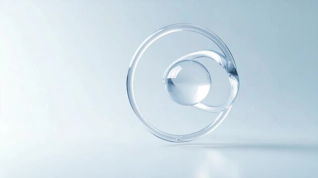 Abstract Lens: A serene abstract composition featuring a meticulously crafted lens, evoking a sense of clarity and precision. A minimalist.