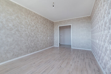 empty room without furniture in interior of entrance hall of modern apartments, office or clinic