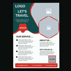 Modern travel flayer design template