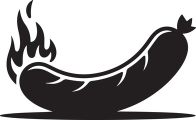 Black Silhouette of a Jackfruit Isolated on White