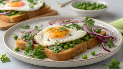 sandwich with salmon and vegetables