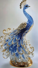 Obraz premium antique porcelain vase with blue and gold