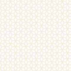 Golden Geometric Cube Structure Background for Presentation and Modern Design