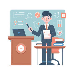 illustration design of a lecturer