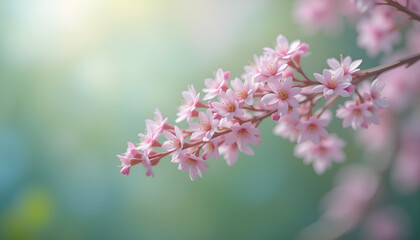 Naklejka premium Delicate pink spring blossoms on branch