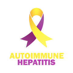 Autoimmune hepatitis awareness ribbon isolated vector