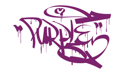 PURPLE graffiti tag style design