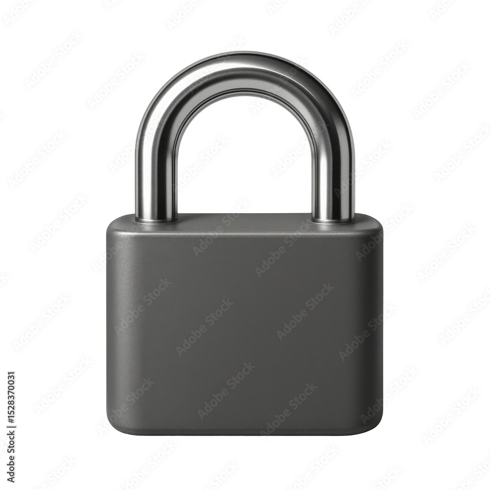Aufkleber 3d icon of a closed padlock with transparent background, ideal for security and privacy concepts