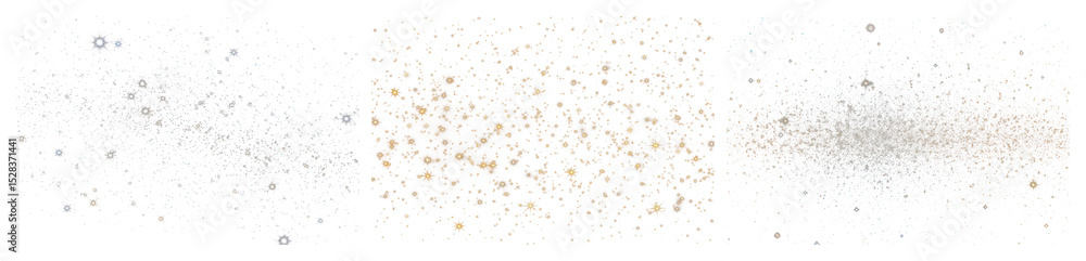 Poster png abstract colorful particle patterns, element set on transparent background