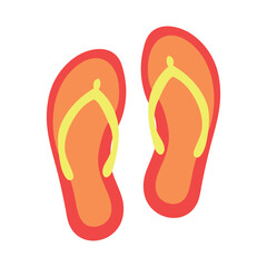 flip flops vector illustration. Slippers summer shoes