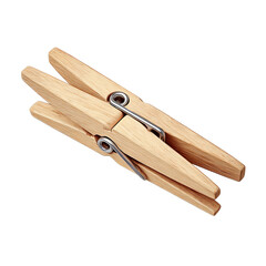 Two wooden clothespins, symbolizing simplicity and household tasks, sit side-by-side. Capturing the essence of everyday life with these simple, functional tools.