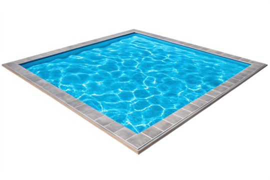Above ground pool isolated on a white background png ai generated