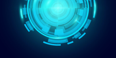 Abstract Futuristic Digital Finance HUD Interface for Stock Market Analytics.