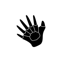 creative and simple minimal details Outline Claw mark icon vector