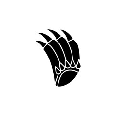 creative and simple minimal details Outline Claw mark icon vector