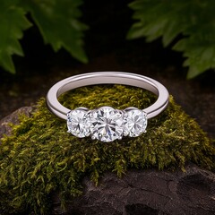 wedding rings on a rose