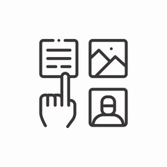 choose content options icon sign vector