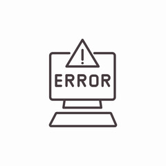 computer error display icon sign vector