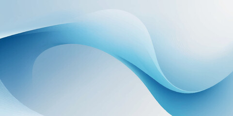 Abstract Blue Wave Background Design – Smooth Fluid Gradient Vector Art.