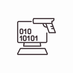 data leak protection alert icon sign vector