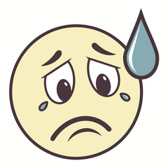 Sad Emoji with Tears Ai-Generated