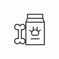 dog food bag icon sign vector