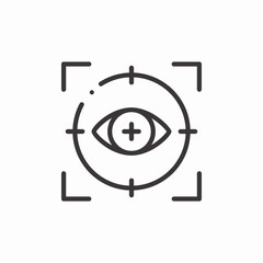 eye tracking indicator icon sign vector