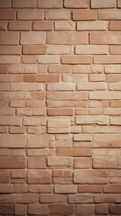 Obraz premium Moody close-up of soft beige brick wall texture featuring slight surface irregularities and delicate mortar lines under warm natural light, perfect for subtle architectural backgrounds and textured