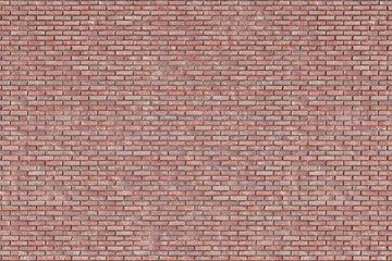 Seamless reddish-brown brick wall texture offering a uniform, classic backdrop for architectural...