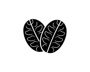 creative details Outline silhouette Coffee Bean icon vector