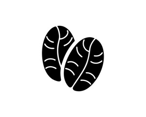 creative details Outline silhouette Coffee Bean icon vector