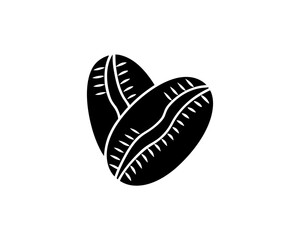 creative details Outline silhouette Coffee Bean icon vector