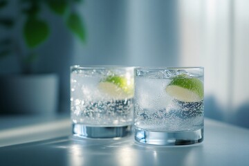 A joyful toast celebrating the success of a project with sparkling drinks