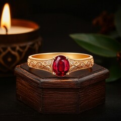 wedding rings in a box