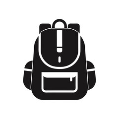 Clean Vector Travel Suitcase Icon on White Background  
