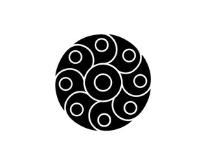 creative details Outline silhouette Circles in spiral abstract vector design element icon vector