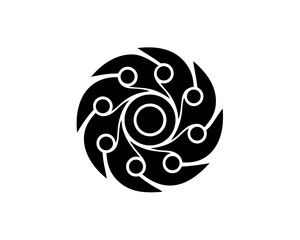 creative details Outline silhouette Circles in spiral abstract vector design element icon vector