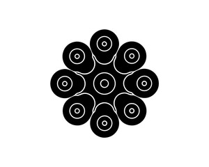 creative details Outline silhouette Circles in spiral abstract vector design element icon vector