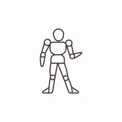 mannequin with arms icon sign vector