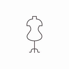 mannequin with stand icon sign vector