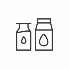 milk carton bottle icon sign vector