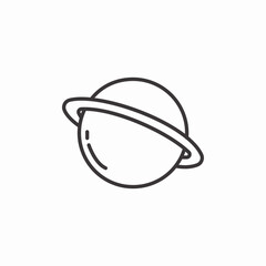planet saturn outline icon sign vector