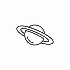 planet saturn rings icon sign vector